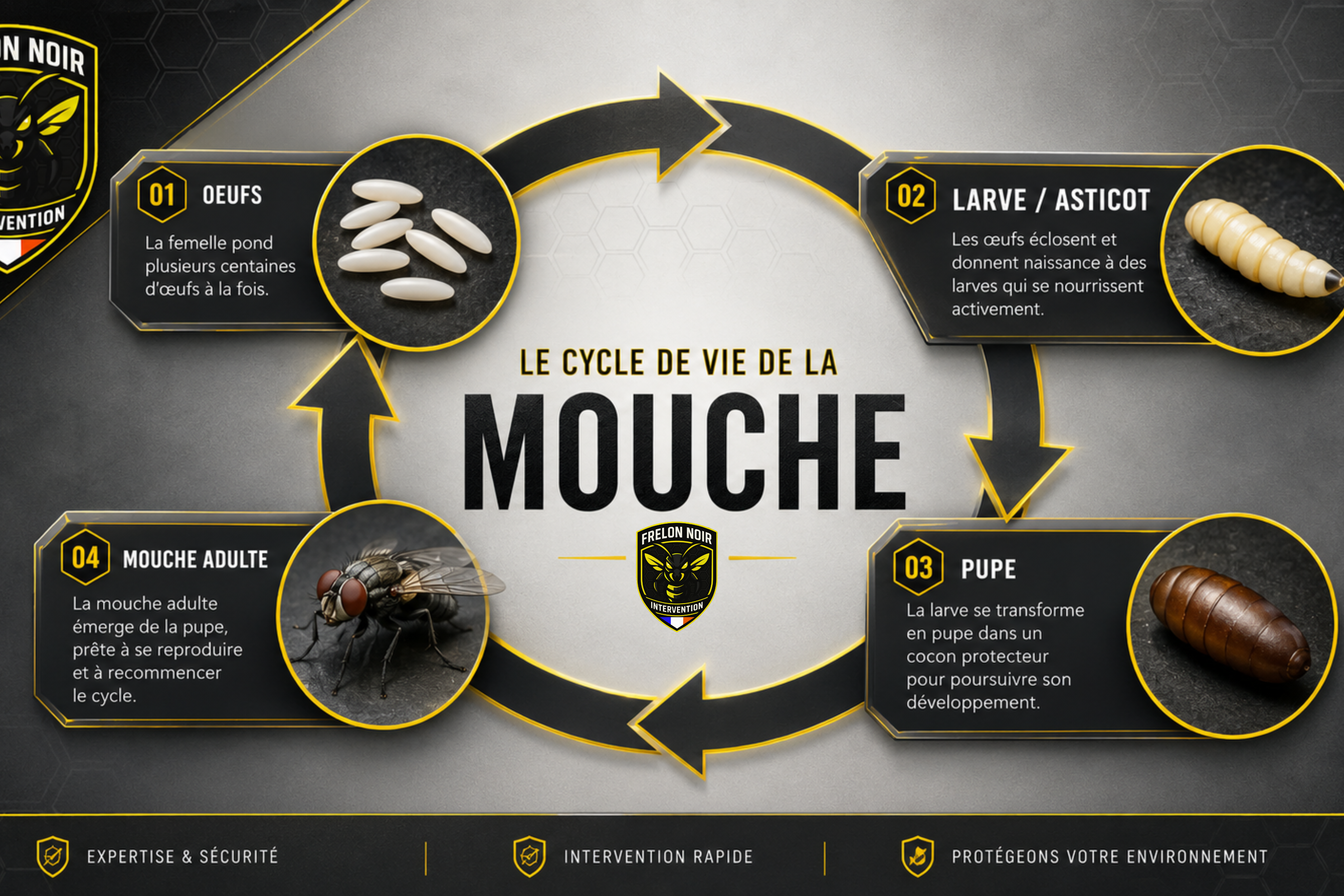 Reproduction et cycle de vie d’une mouche