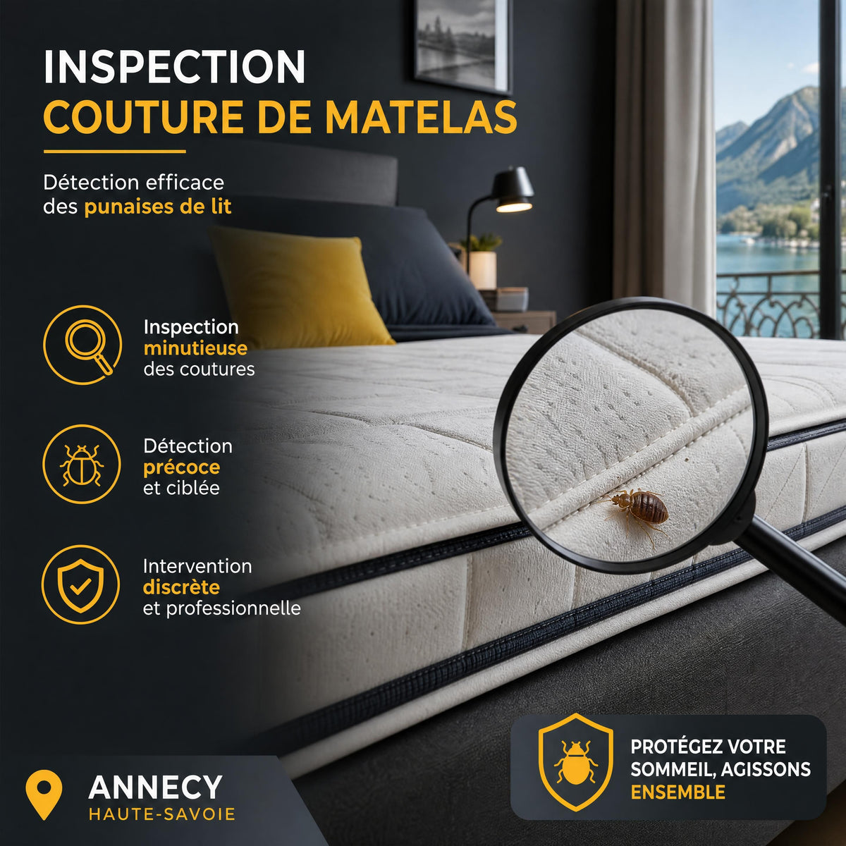 Signes de punaises de lit à Annecy : que faire quand on a des boutons au réveil sans voir d’insecte ?