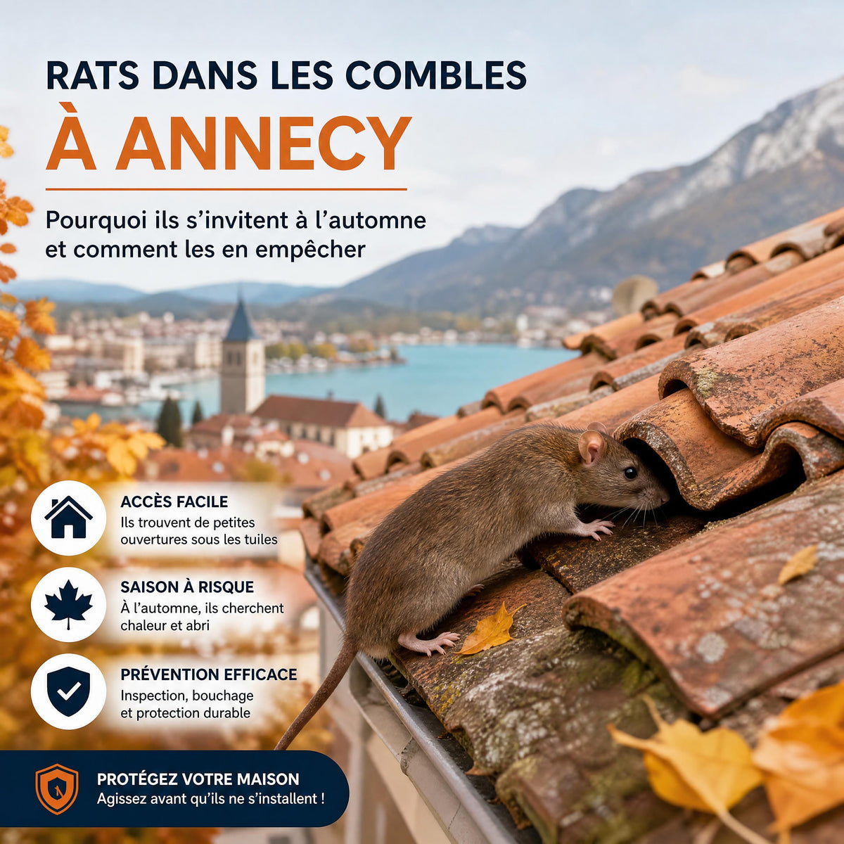 Rats dans la maison à l'approche de l'automne à Annecy : détecter les signes de présence et protéger son logement