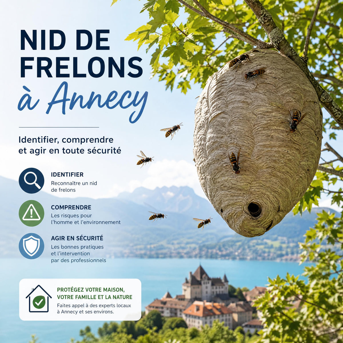Nid de frelons asiatiques découvert après la chute des feuilles à Annecy : comment réagir sans s’exposer ?