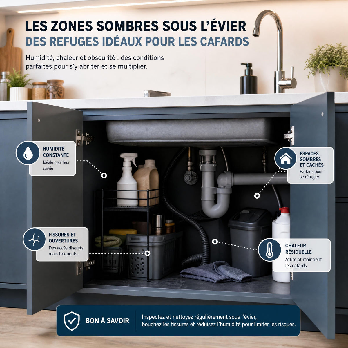 Cafards dans la cuisine : comment réagir face à une présence suspecte à Annecy ?